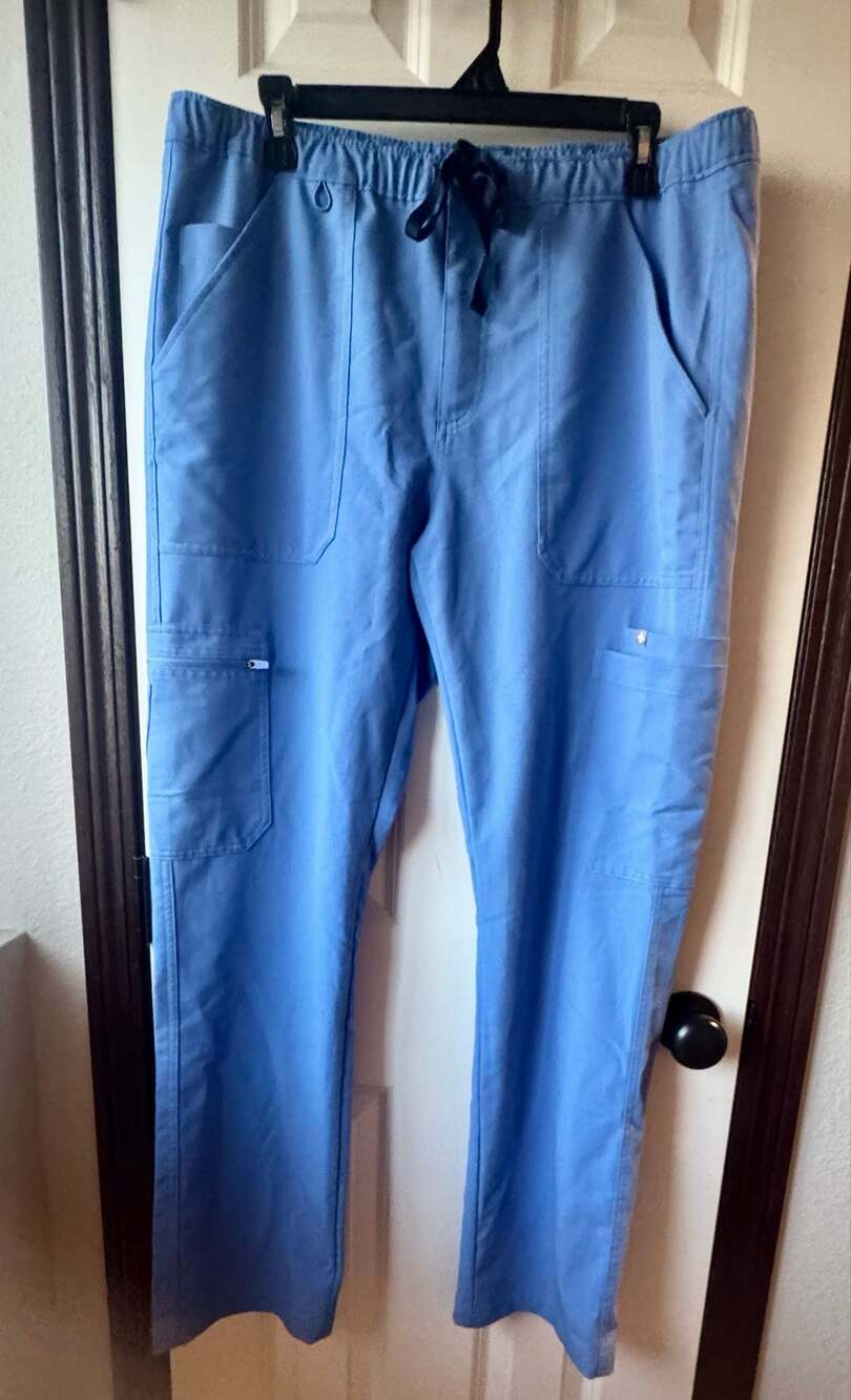 Pre-owned FIGS Technical Collection Ceil Blue Scrub Pants Large